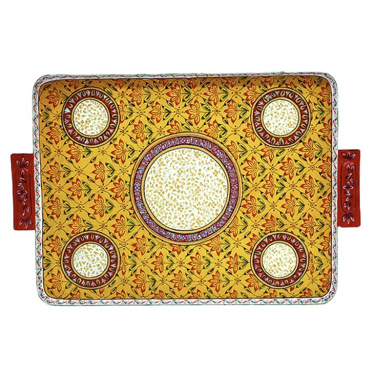 Metal Serving Tray : Royal Tray Yellow