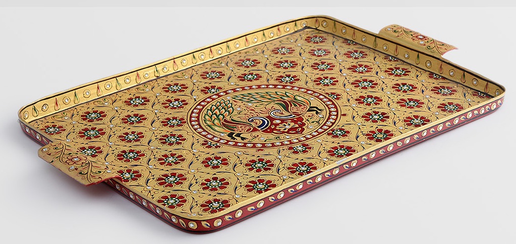 KAUSHALAM TRAY: Mughal Peacock KAUSHALAM TRAY: Mughal Peacock