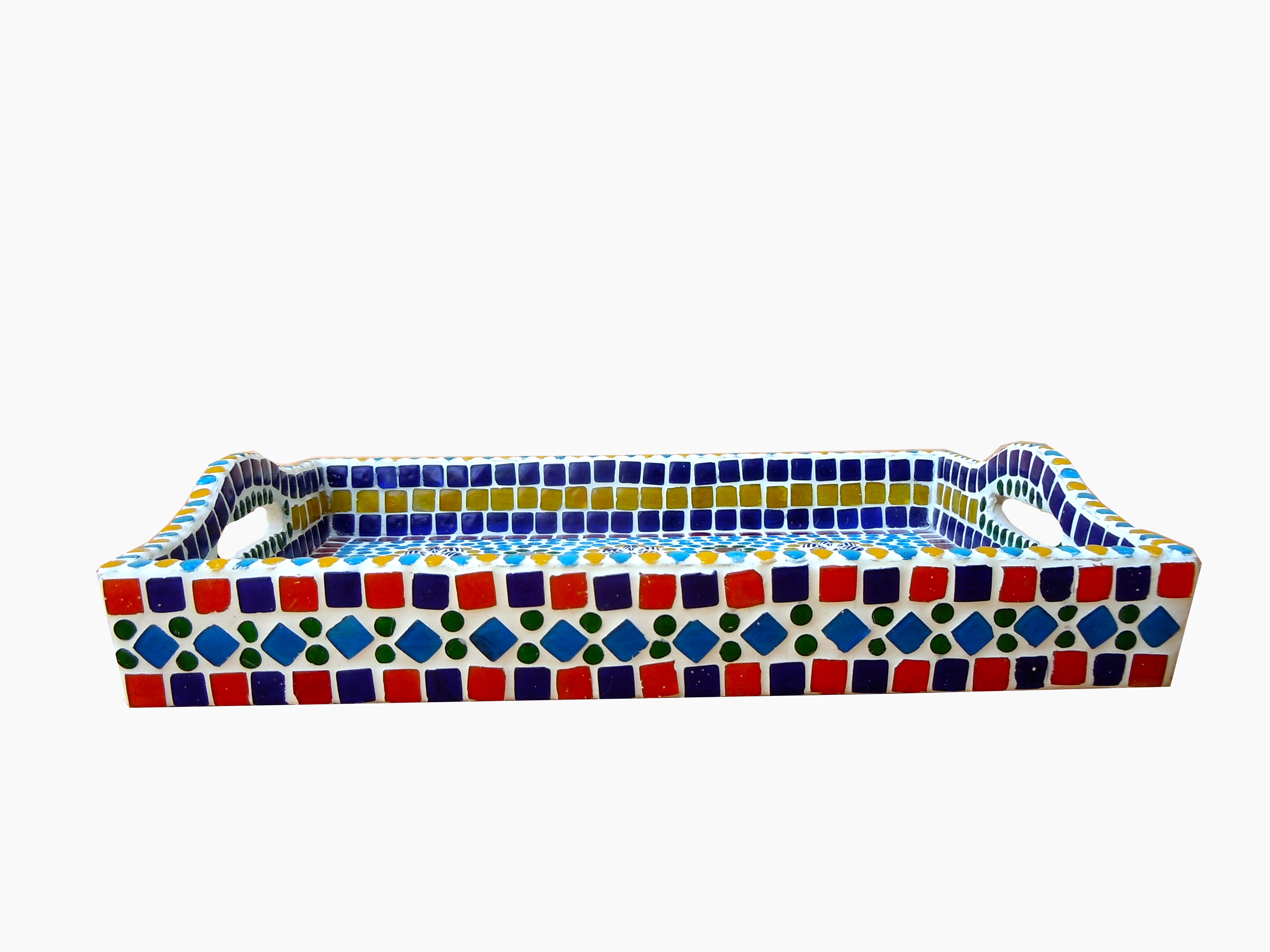 Mosaic Serving Tray : Multi Colored Handmade Tray