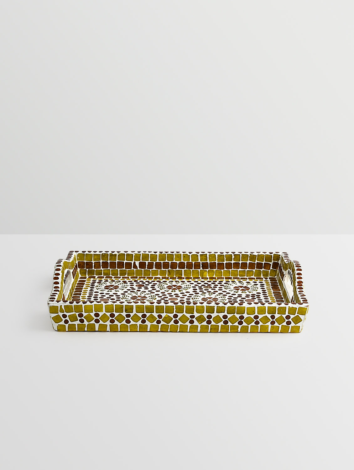 Mosaic Serving Tray : Amber Yellow