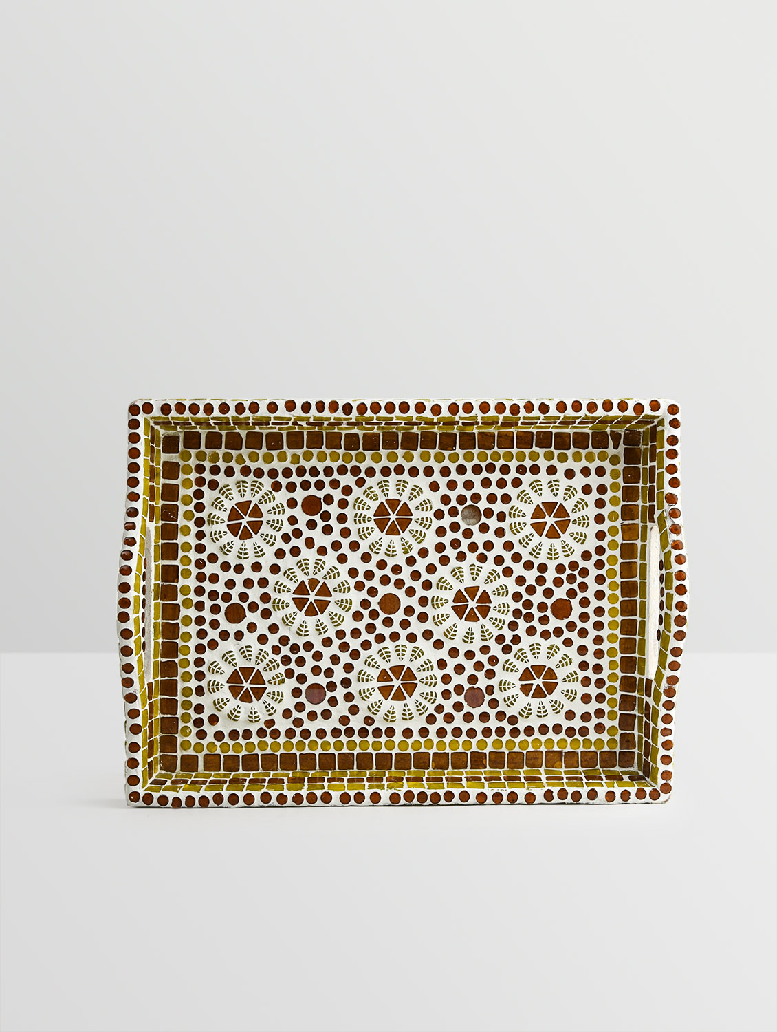 Mosaic Serving Tray : Amber Yellow