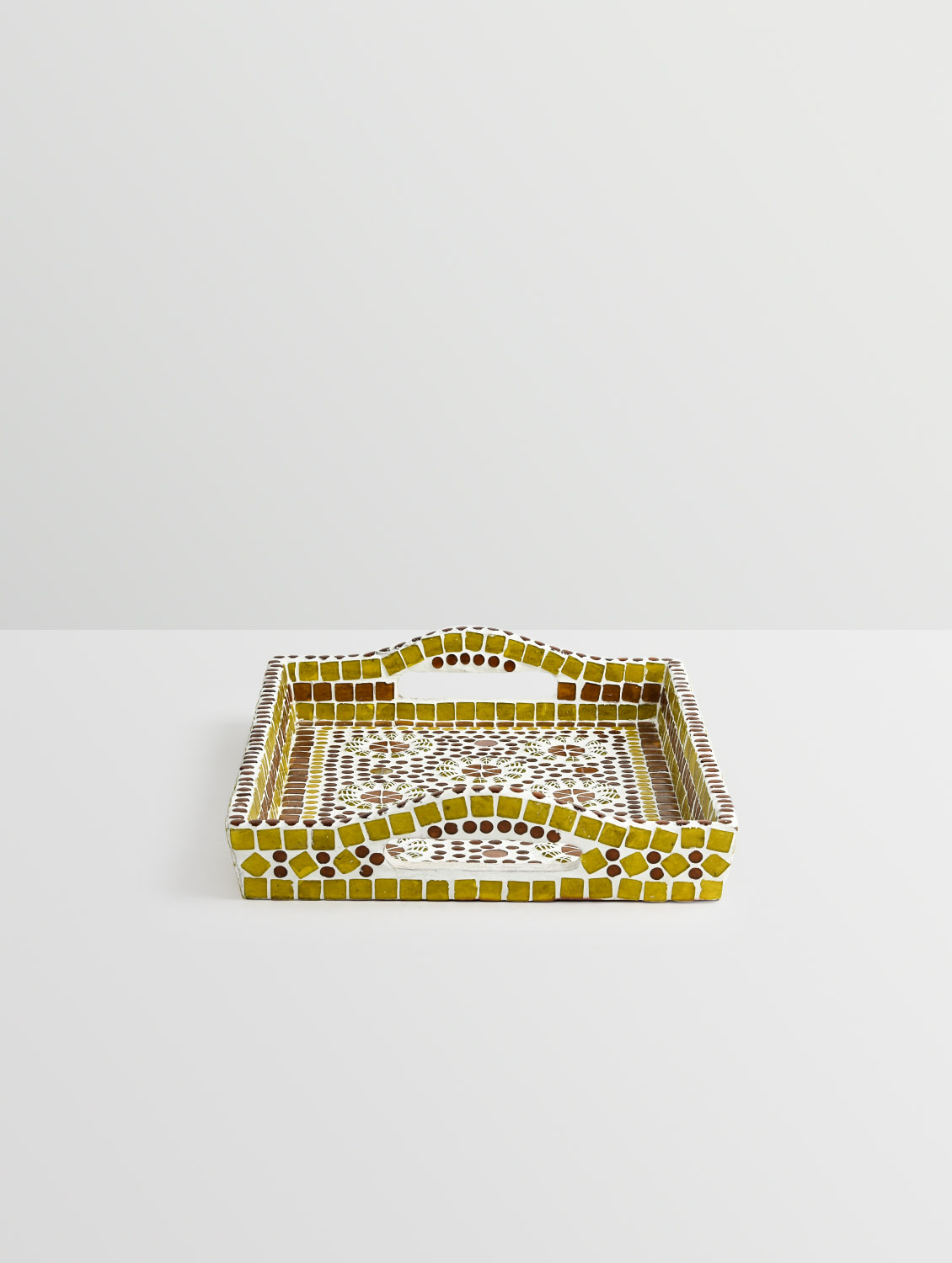 Mosaic Serving Tray : Amber Yellow