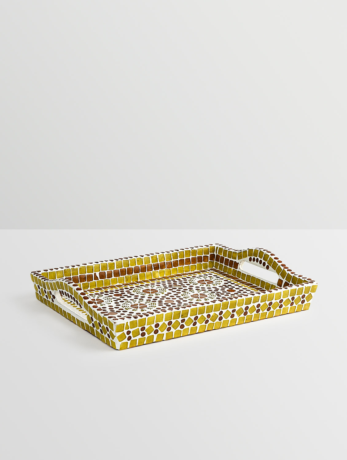 Mosaic Serving Tray : Amber Yellow