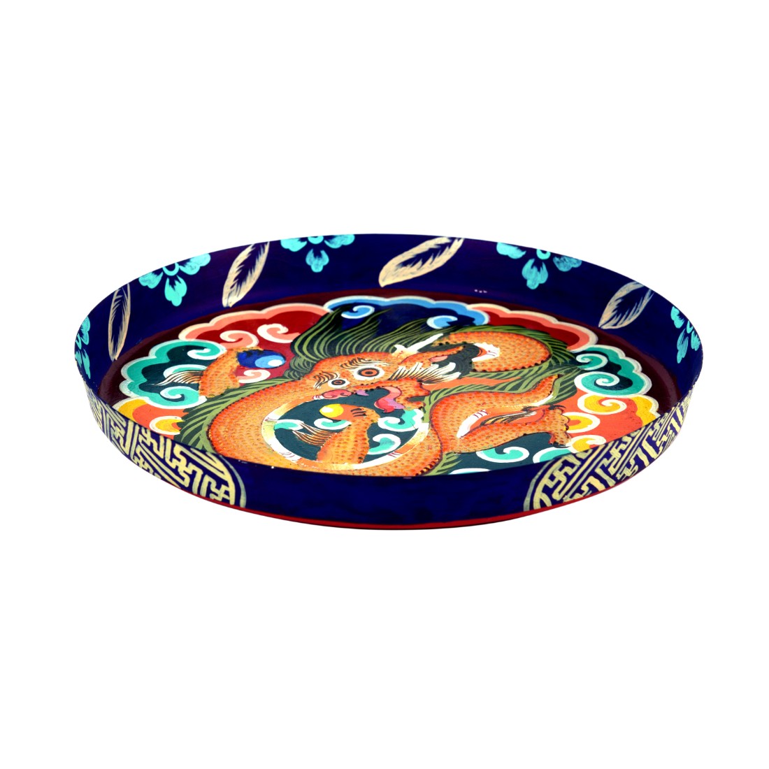 Hand Painted Round Tray- The Dragon