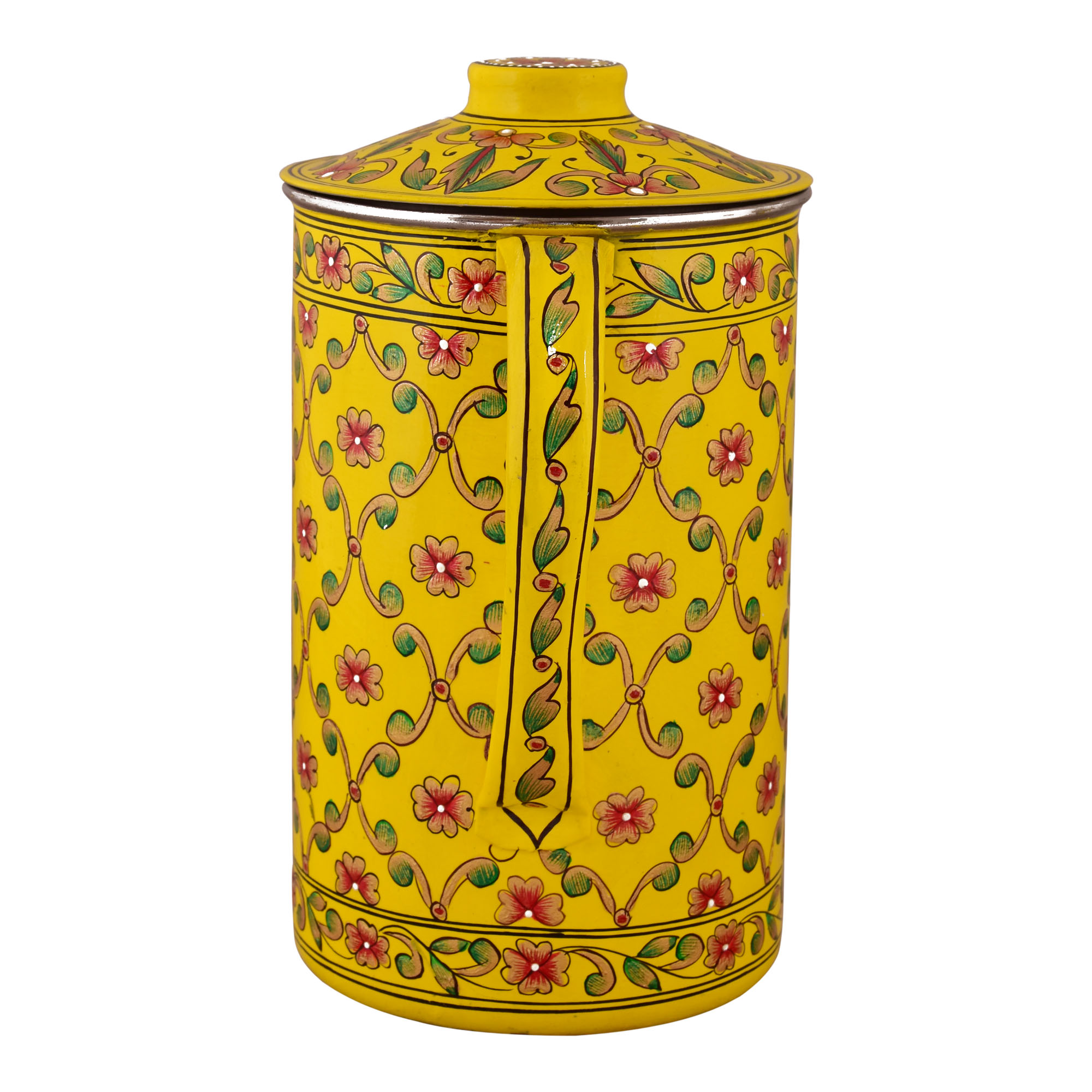 Hand Painted Water Jug-" Fish Duo"Stainless Steel Juice Pitcher