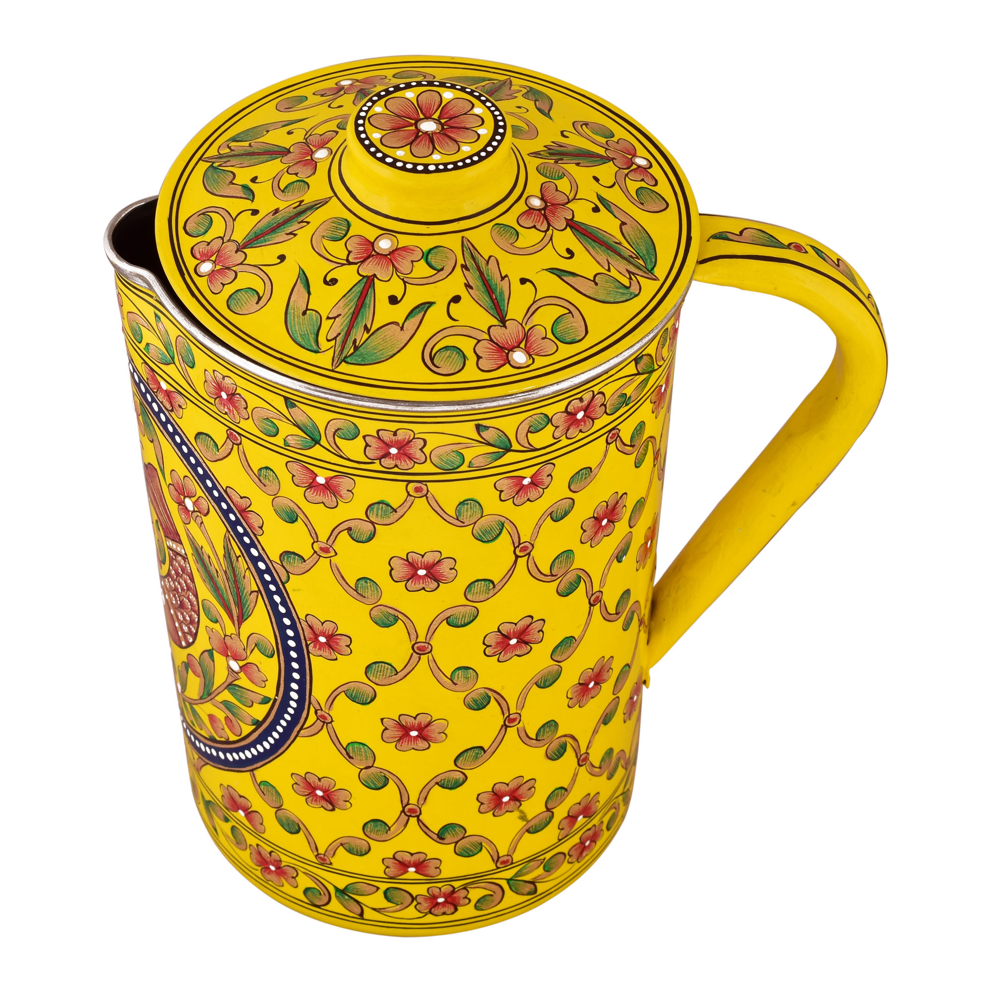 Hand Painted Water Jug-" Fish Duo"Stainless Steel Juice Pitcher