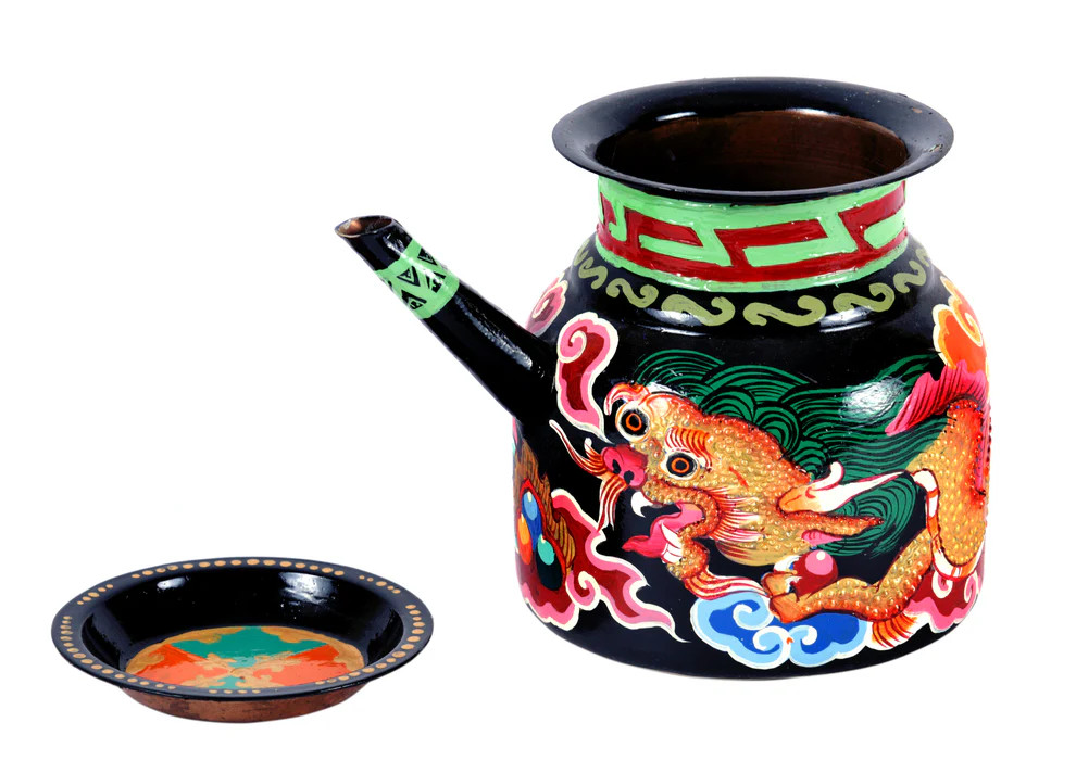 Hand Painted Copper Pitcher : Ladkahi Art