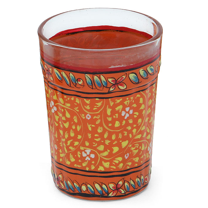 Hand Painted Tea Glass Set of 6-2