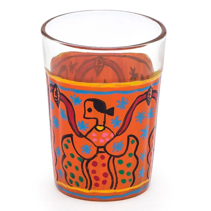 Hand Painted Tea Glass set of 6- Celebration