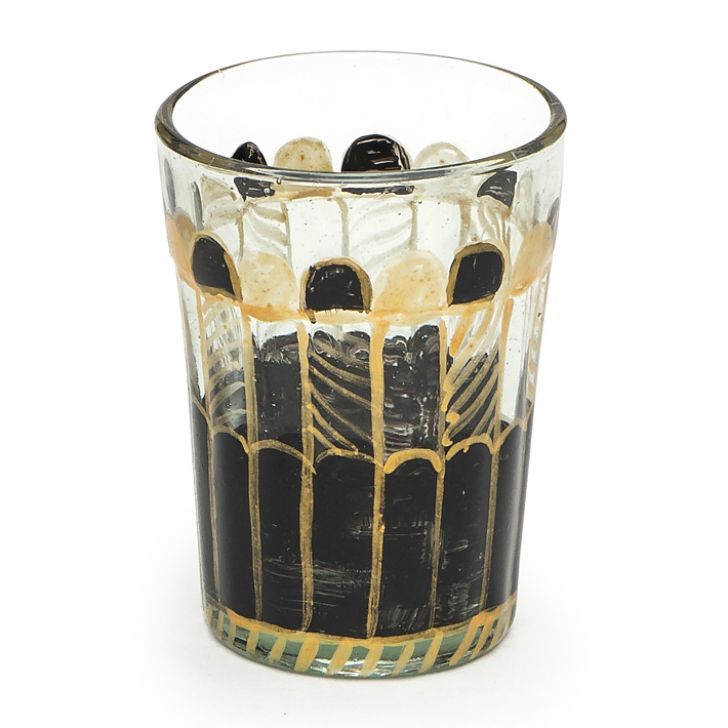 Hand Painted Tea Glass set of 6 -Rainbow