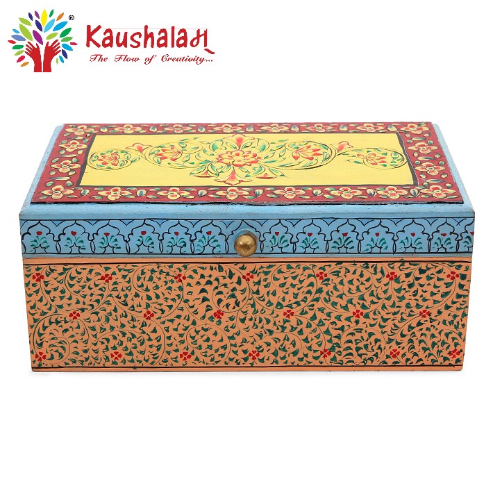 Hand Painted Tea Box : Mughal Multi