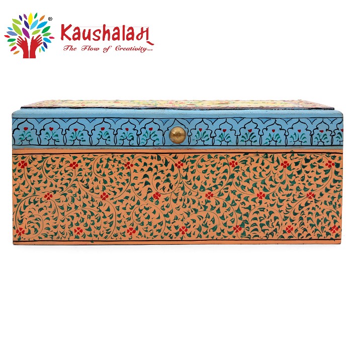 Hand Painted Tea Box : Mughal Multi