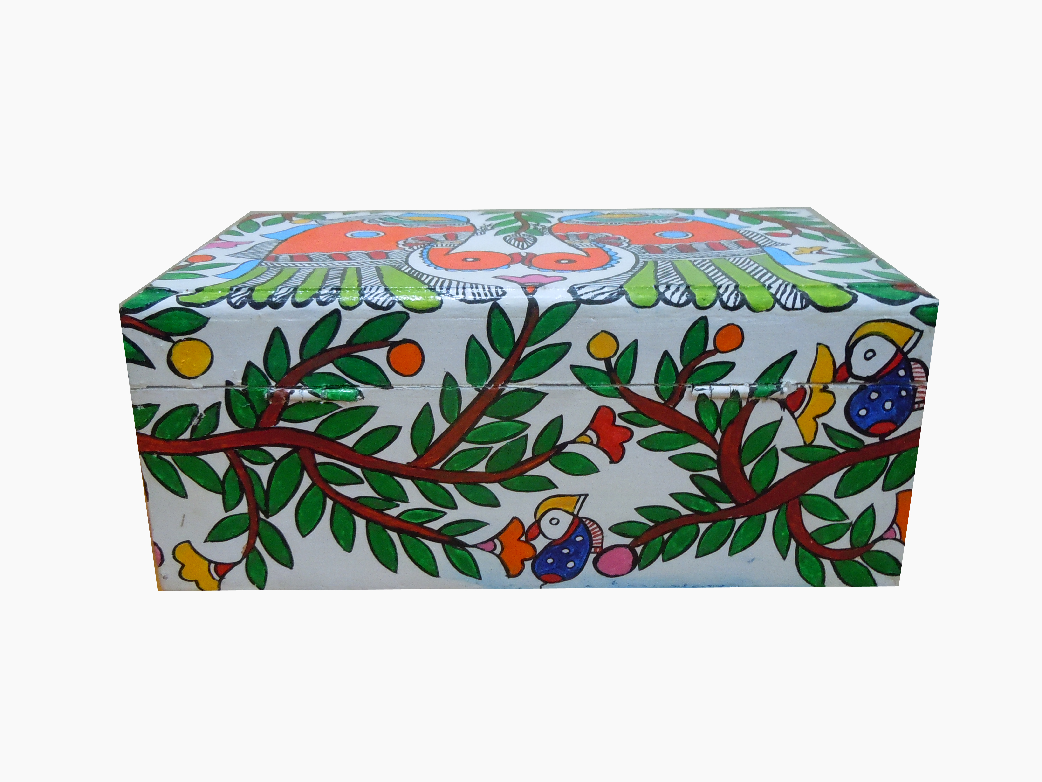 Hand Painted Tea Box: Love Birds