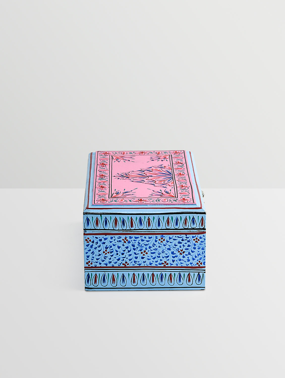 Hand Painted Tea Box : Mughal Sky Blue