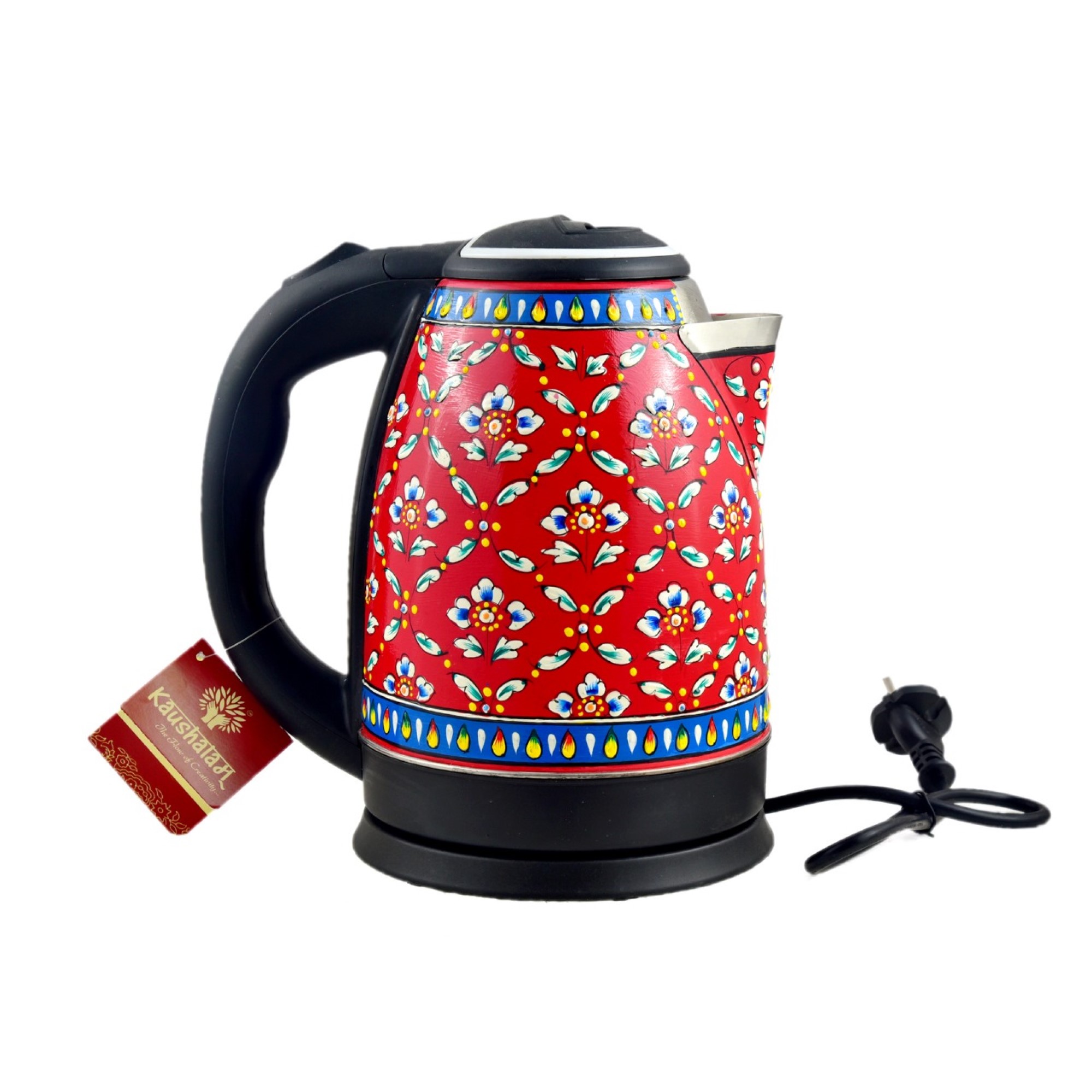 Hand Painted Electric Tea Kettle : Hot Water Kettle for Tea & Coffee Hand Painted Electric Tea Kettle : Hot Water Kettle for Tea & Coffee
