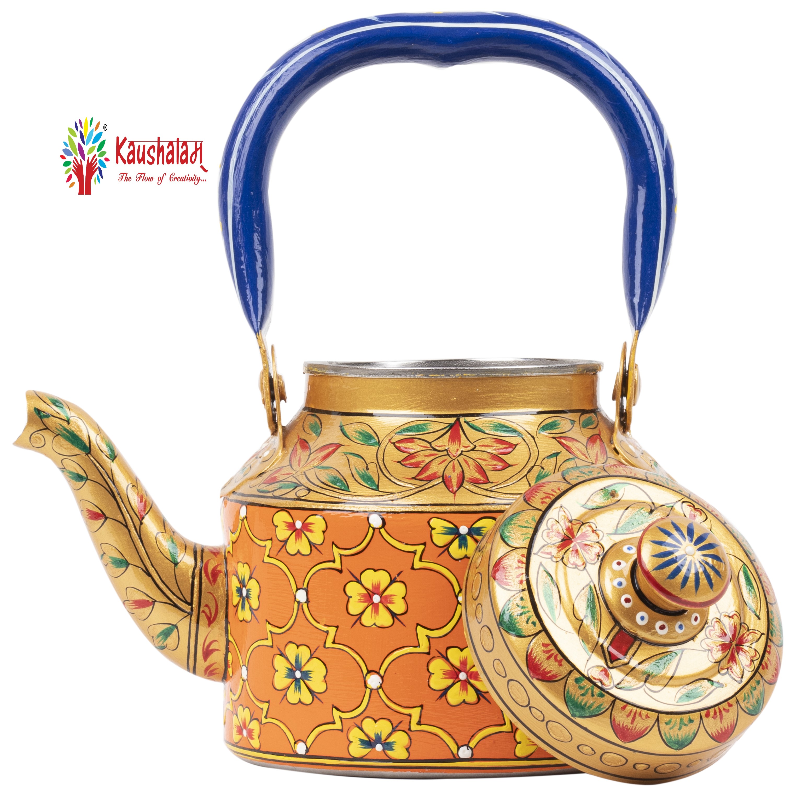 "Calista" - Hand painted Tea set with tea trolley "Calista" - Hand painted Tea set with tea trolley