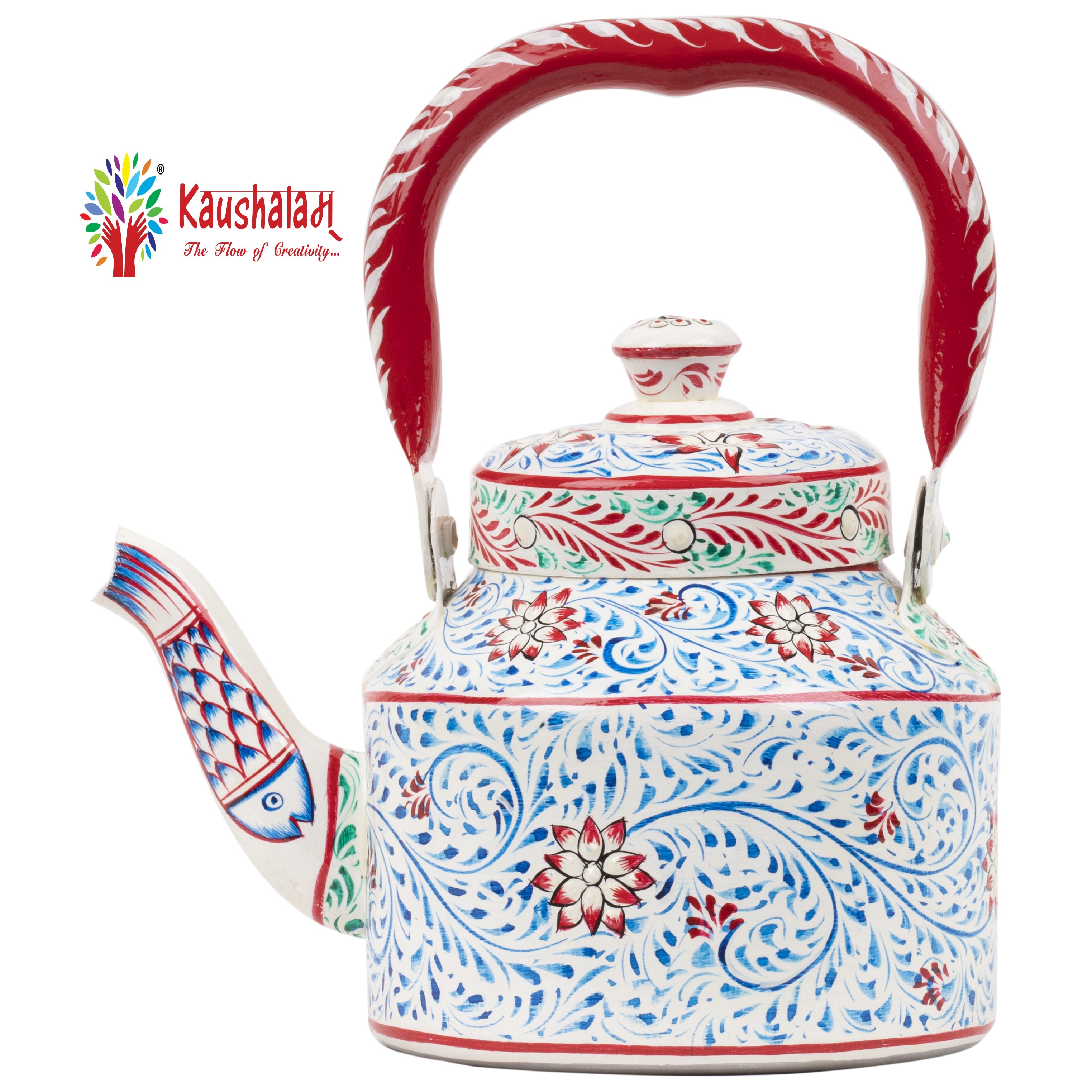 "ZURI" - Hand painted Tea set with tea trolley "ZURI" - Hand painted Tea set with tea trolley