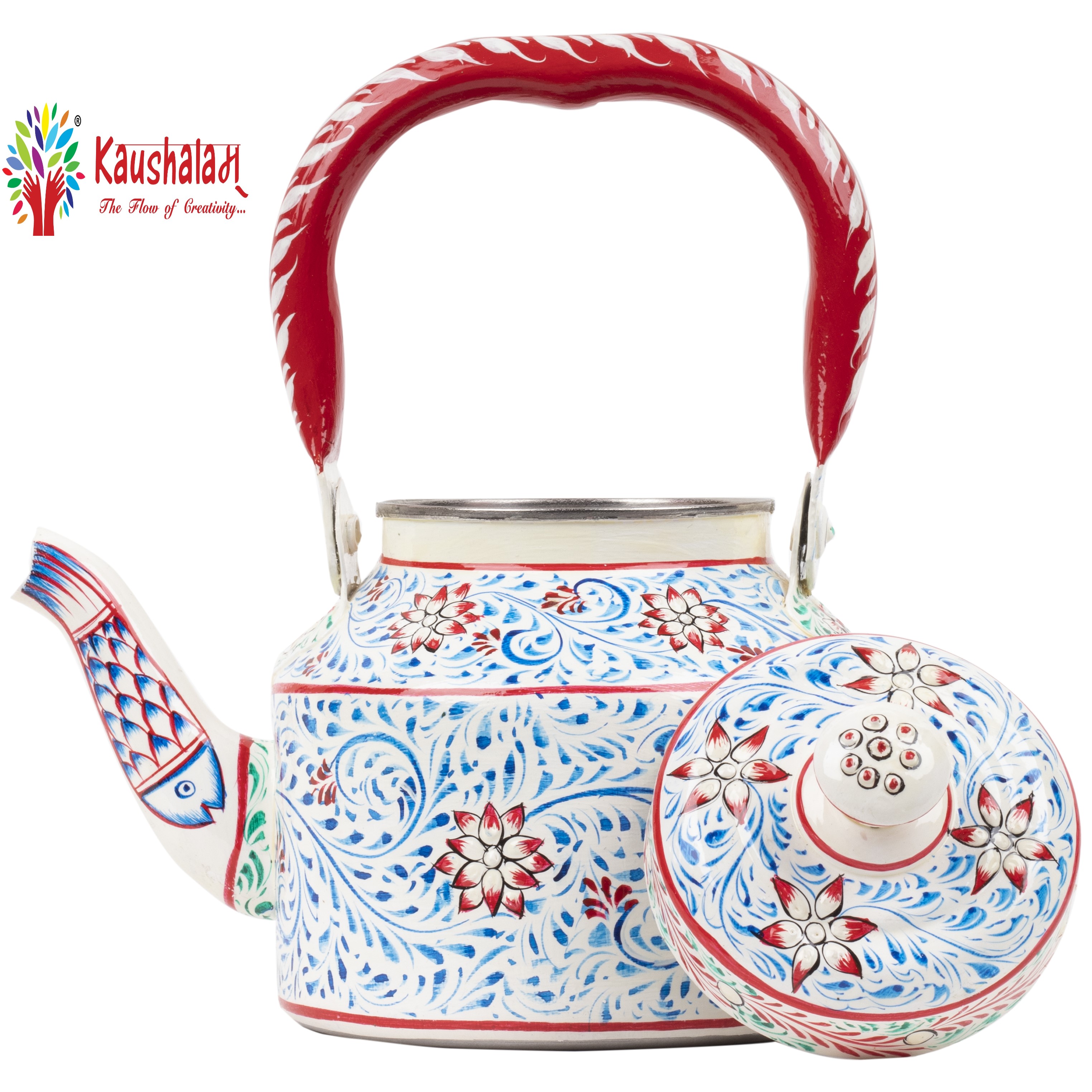 "ZURI" - Hand painted Tea set with tea trolley "ZURI" - Hand painted Tea set with tea trolley