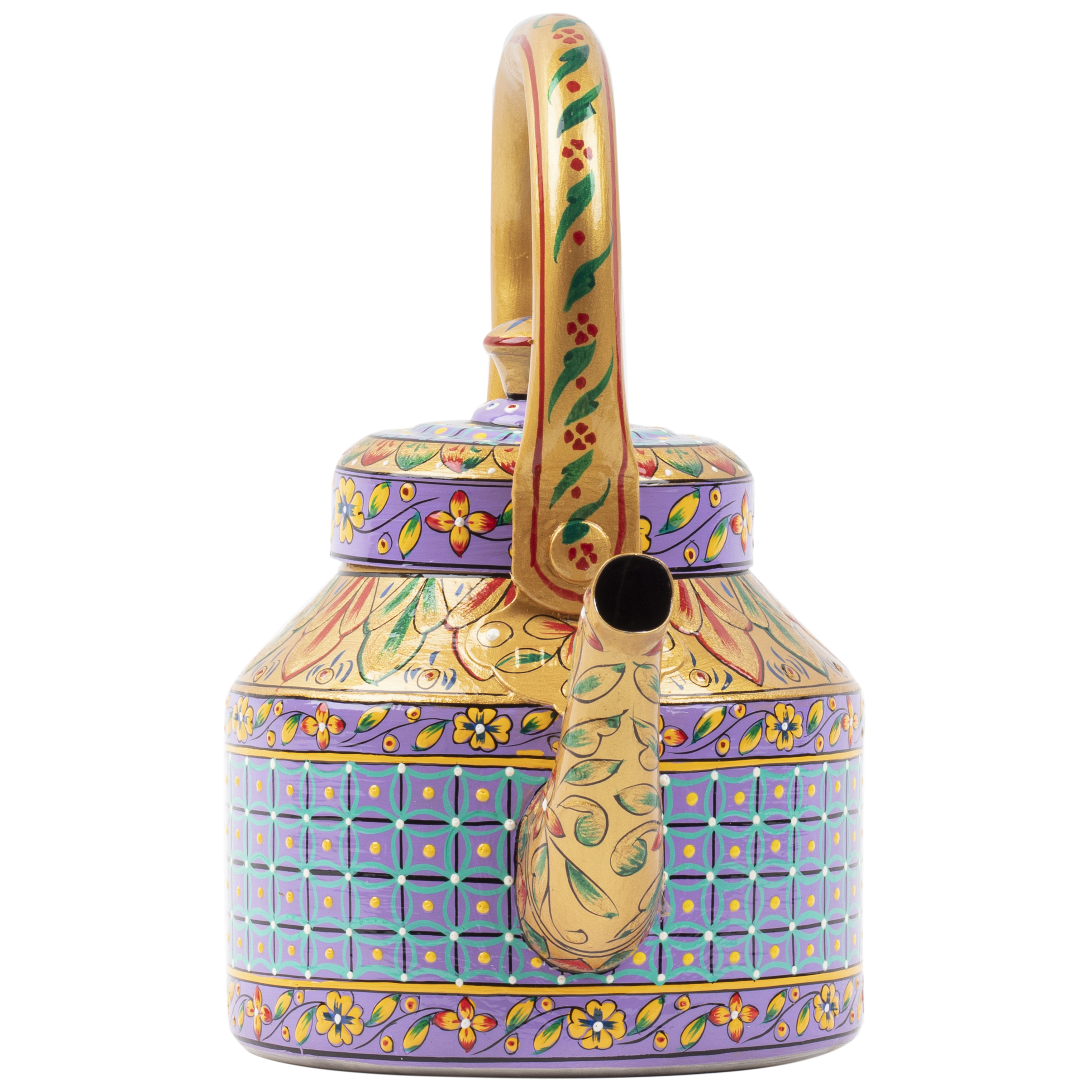 Tea Set Veri Peri - Hand Painted Tea Kettle, 6 glass & A Cart Set Tea Set Veri Peri - Hand Painted Tea Kettle, 6 glass & A Cart Set