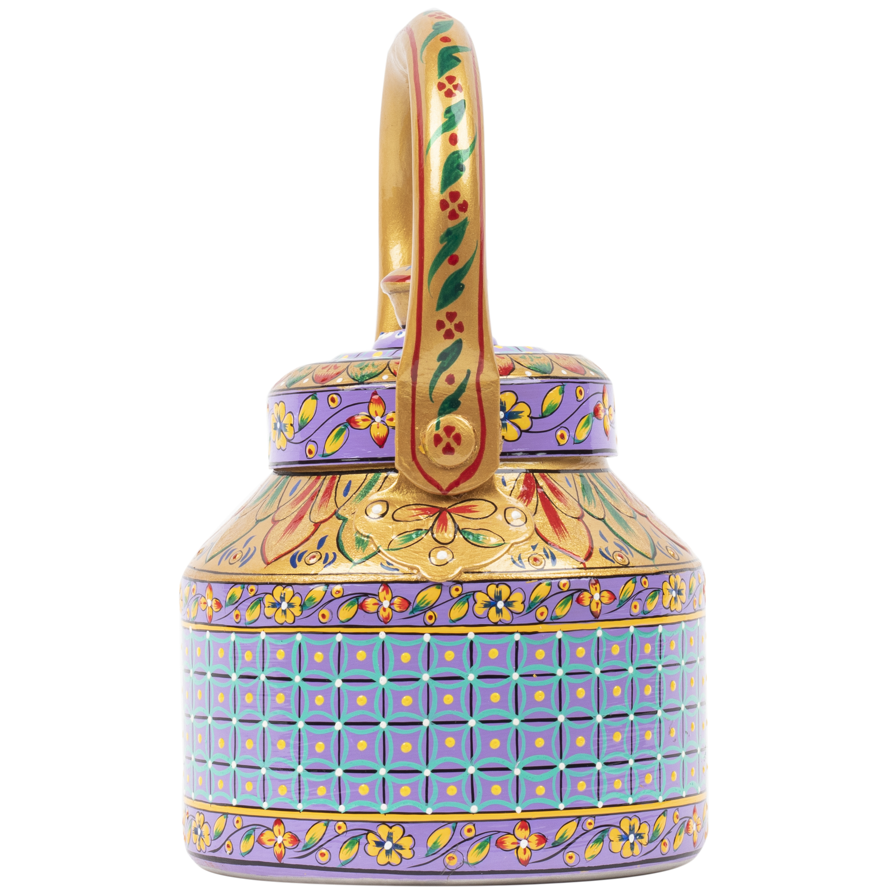 Tea Set Veri Peri - Hand Painted Tea Kettle, 6 glass & A Cart Set Tea Set Veri Peri - Hand Painted Tea Kettle, 6 glass & A Cart Set