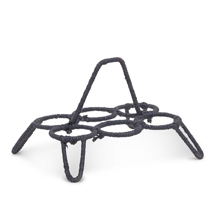 Hand Painted Tea Kettle with six glasses and stand: Pink Passion