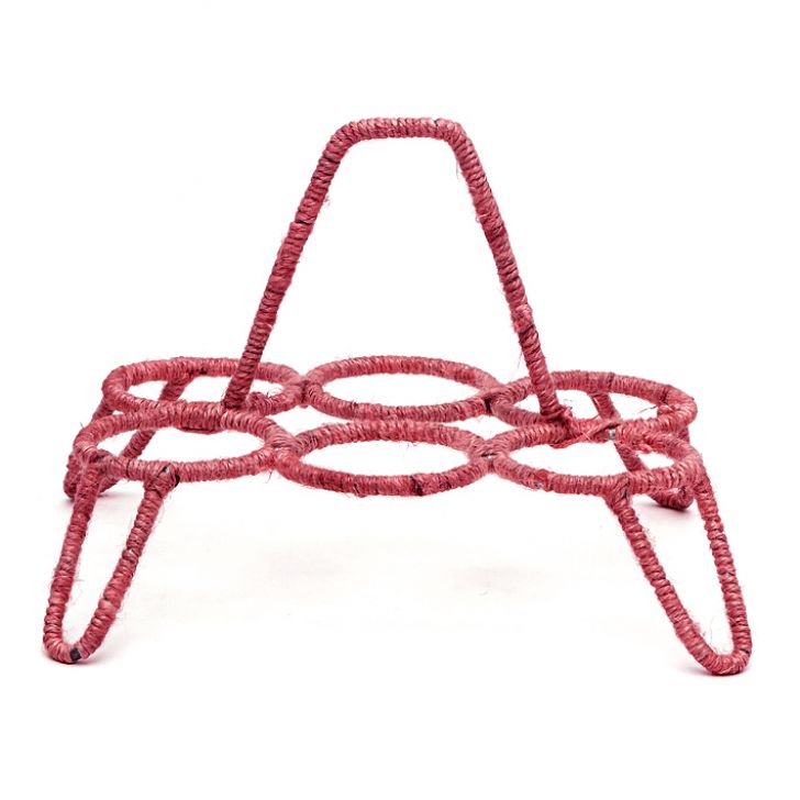 Hand Painted Tea Kettle with six glasses and stand: Fish Cracker