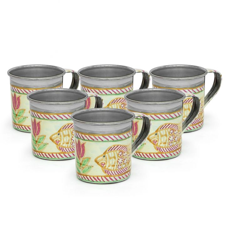 Hand Painted Tea Set: Pink Pond