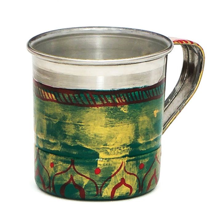 Hand Painted Tea Set : Green Glamour Hand Painted Tea Set : Green Glamour