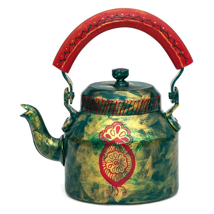 Hand Painted Tea Set : Green Glamour Hand Painted Tea Set : Green Glamour