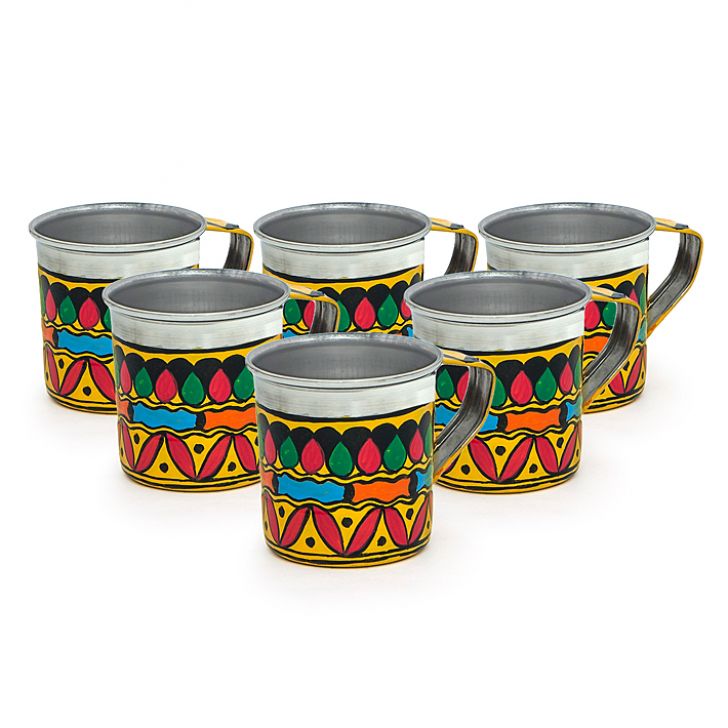 Hand Painted Tea Set : Yellow Lotus Hand Painted Tea Set : Yellow Lotus