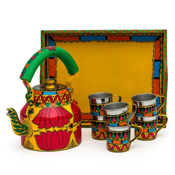 Hand Painted Tea Set : Lotus
