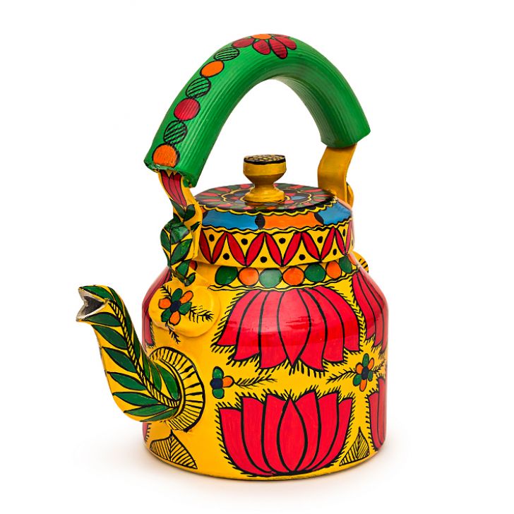 Hand Painted Tea Set : Yellow Lotus Hand Painted Tea Set : Yellow Lotus