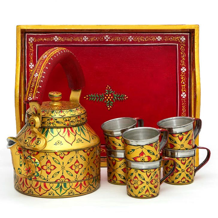 Hand Painted Tea Set : Golden Glow Hand Painted Tea Set : Golden Glow