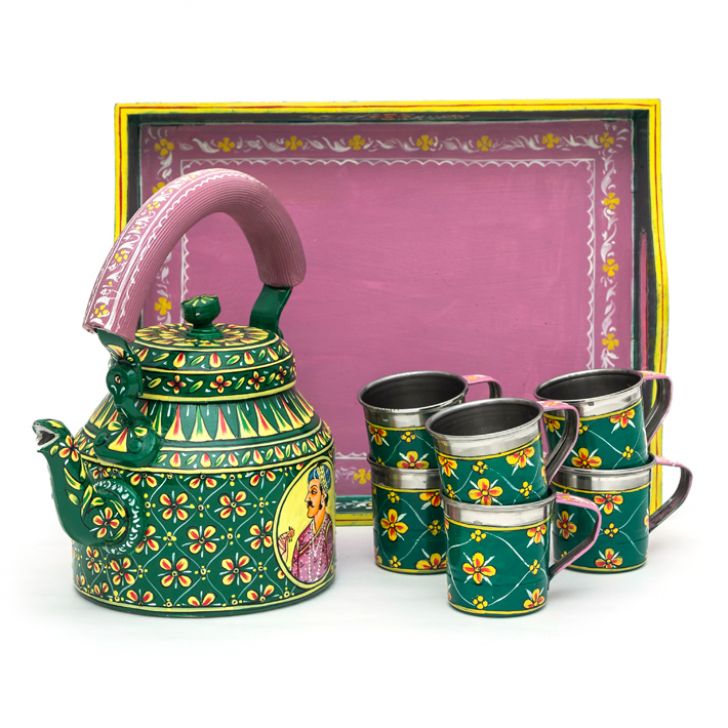 Hand Painted Tea Set : King- Queen Hand Painted Tea Set : King- Queen