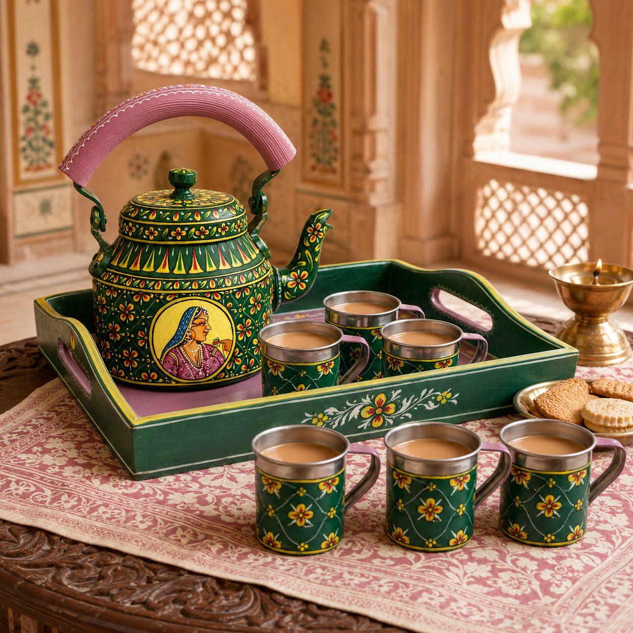 Hand Painted Tea Set : King- Queen
