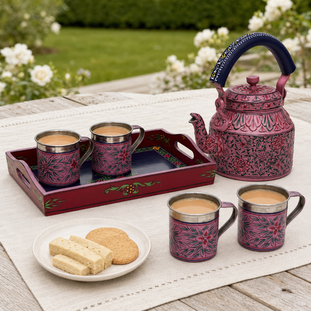 Hand Painted Tea Set : Rose