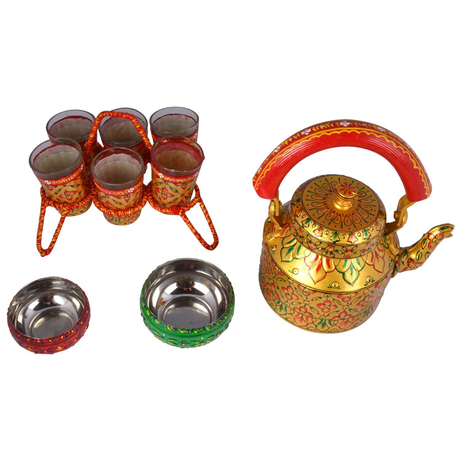 Hand Painted Tea Set - Golden Glow