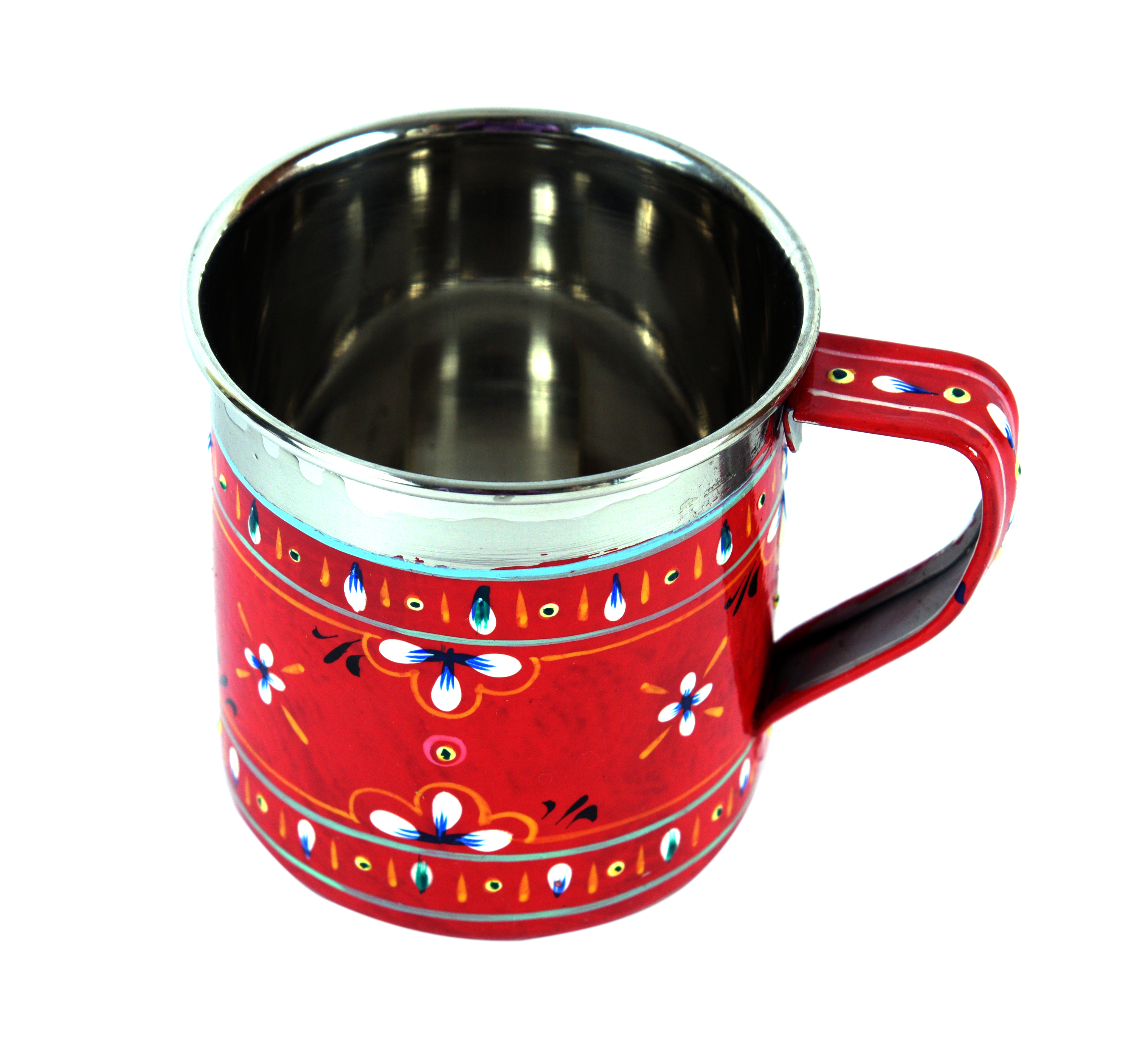 Hand Painted Tea Set for Two People - Orange Delight Tea Set, Kettle & Tea Cup Set