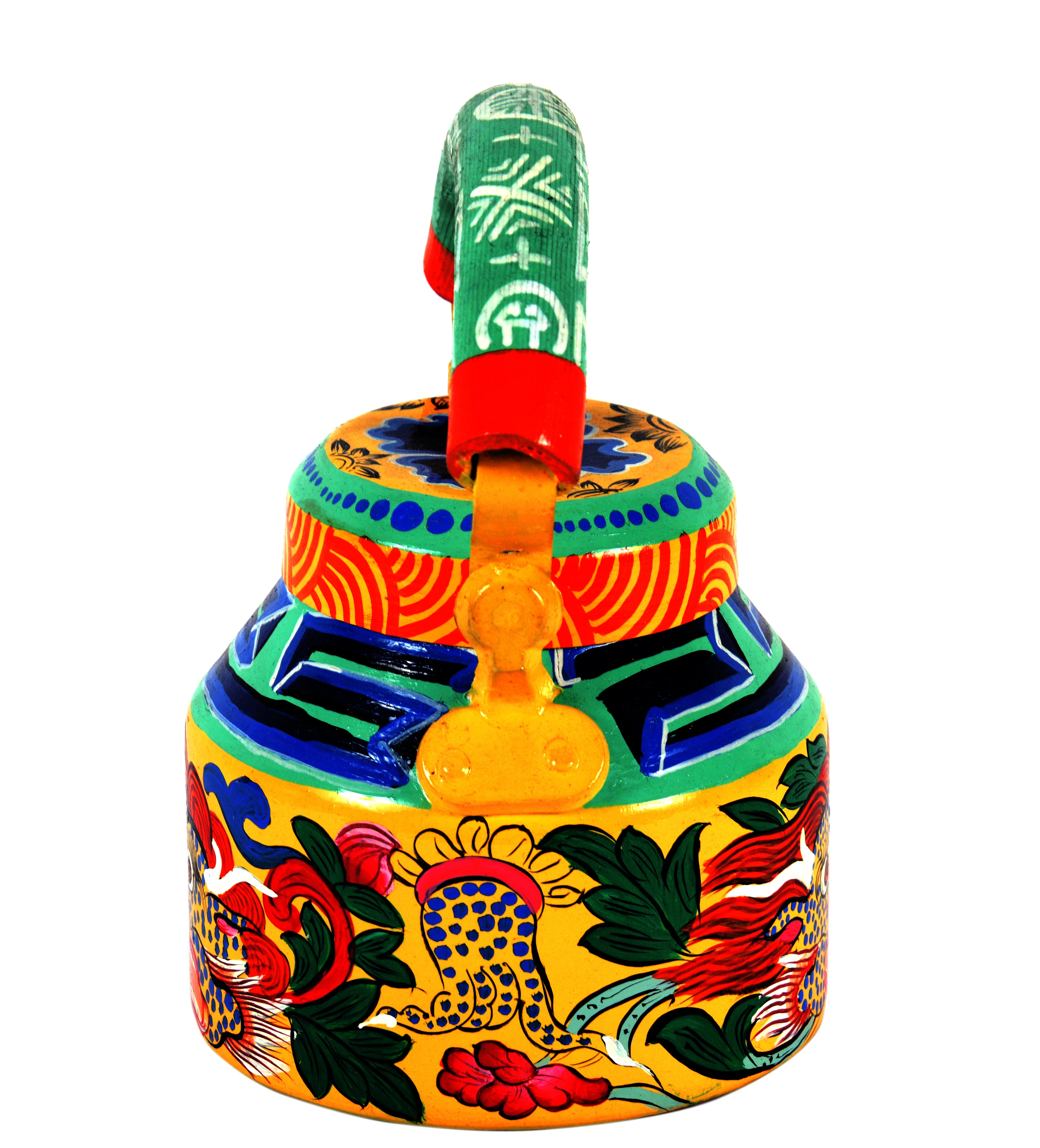 Hand Painted Tea Pot With 2 Steel Tea Glass | The Dragon Tea Set