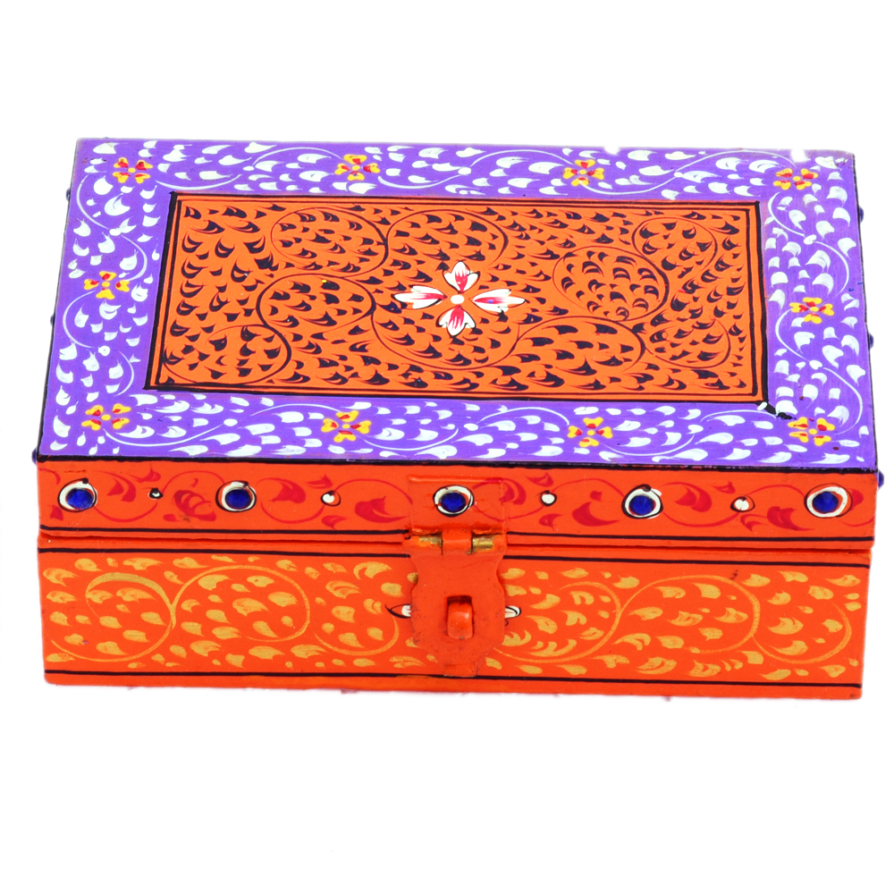 RANGMAHAL – Hand-Painted Decorative Keepsake & Jewelry Box | Jaipur Artisan Storage Box