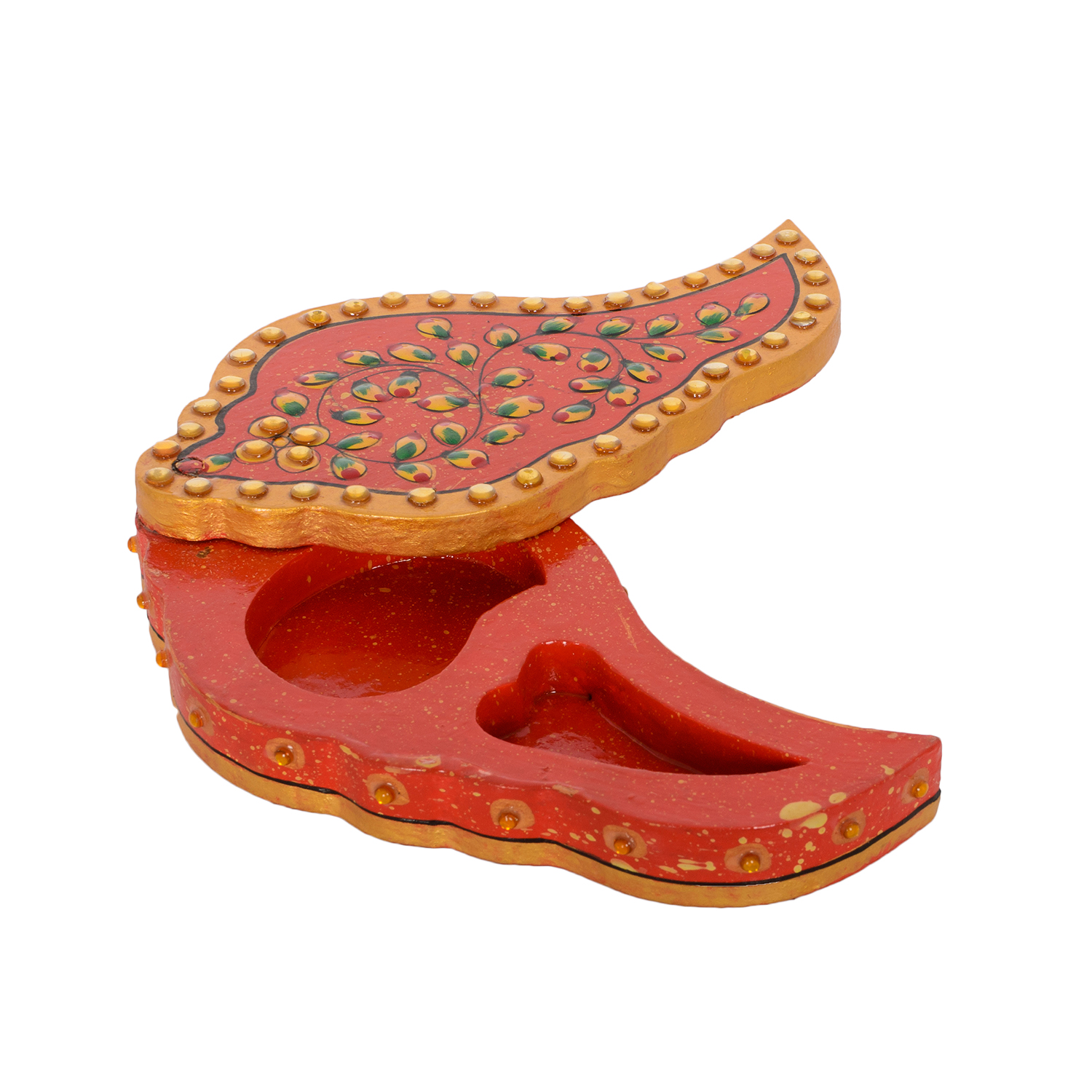 Haldi Kumkum - Hand Painted Chopda Conk Shape