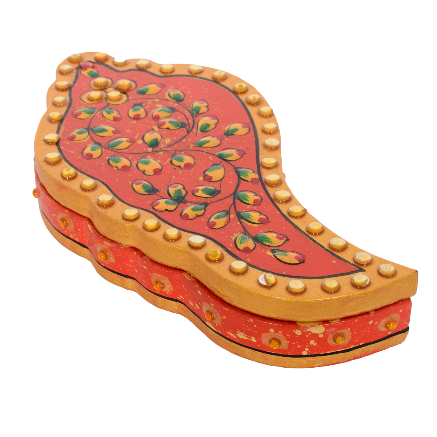 Haldi Kumkum - Hand Painted Chopda Conk Shape