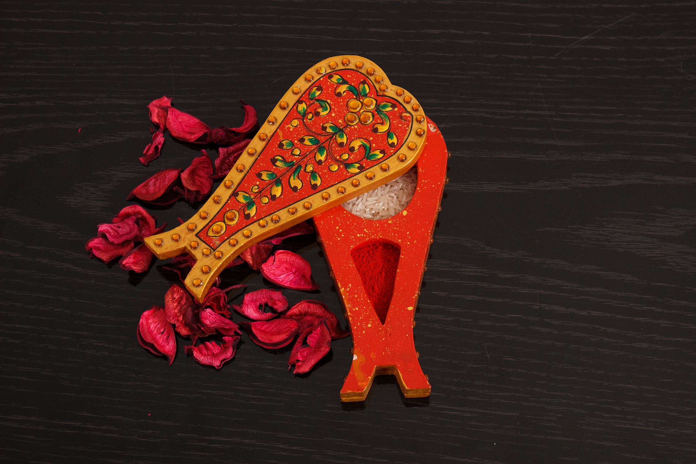 Haldi Kumkum - Hand Painted Chopda | Orange Haldi Kumkum - Hand Painted Chopda | Orange