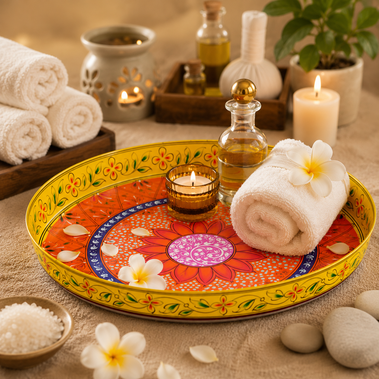 Annapurna: Round Tray |Puja Thali