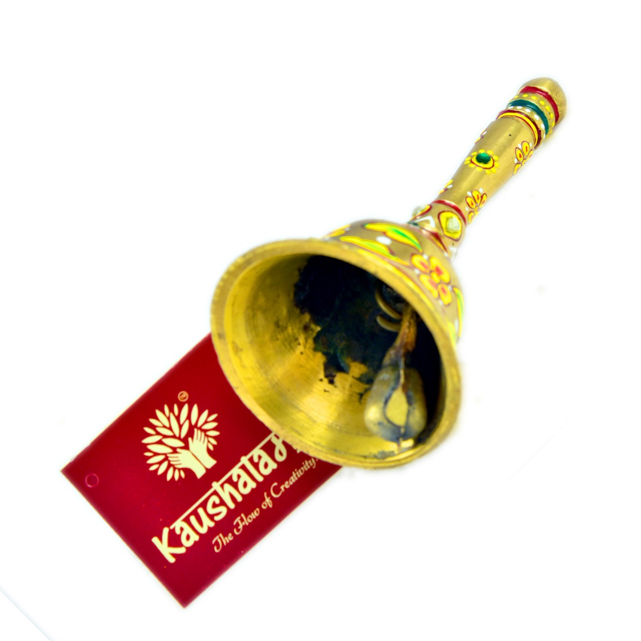 ANAHATA – Hand-Painted Brass Puja Bell