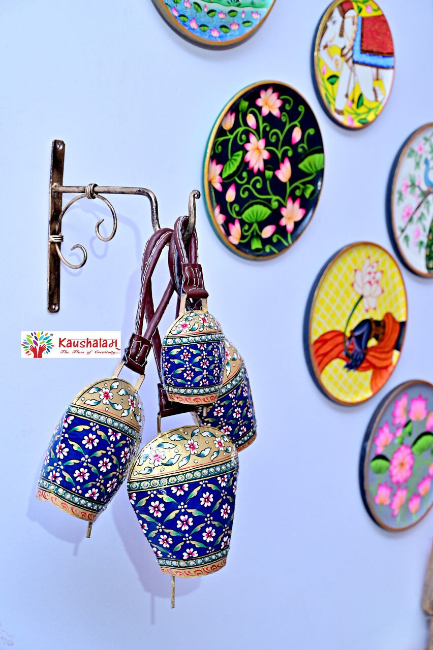 Hand Painted Swiss Cow Bells Set of 4: Nisha