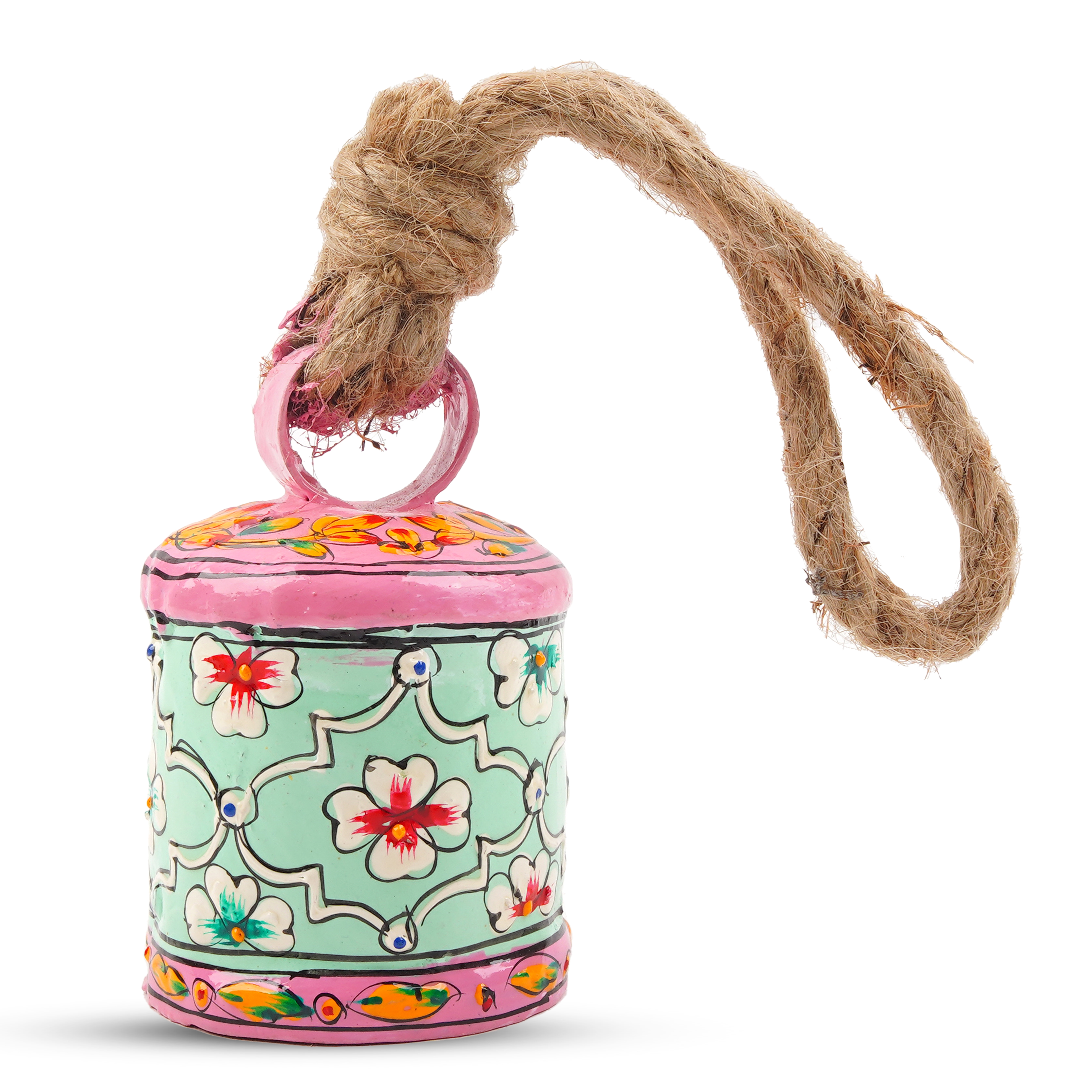 Hand Painted Cow Bells Set of 5: Serene