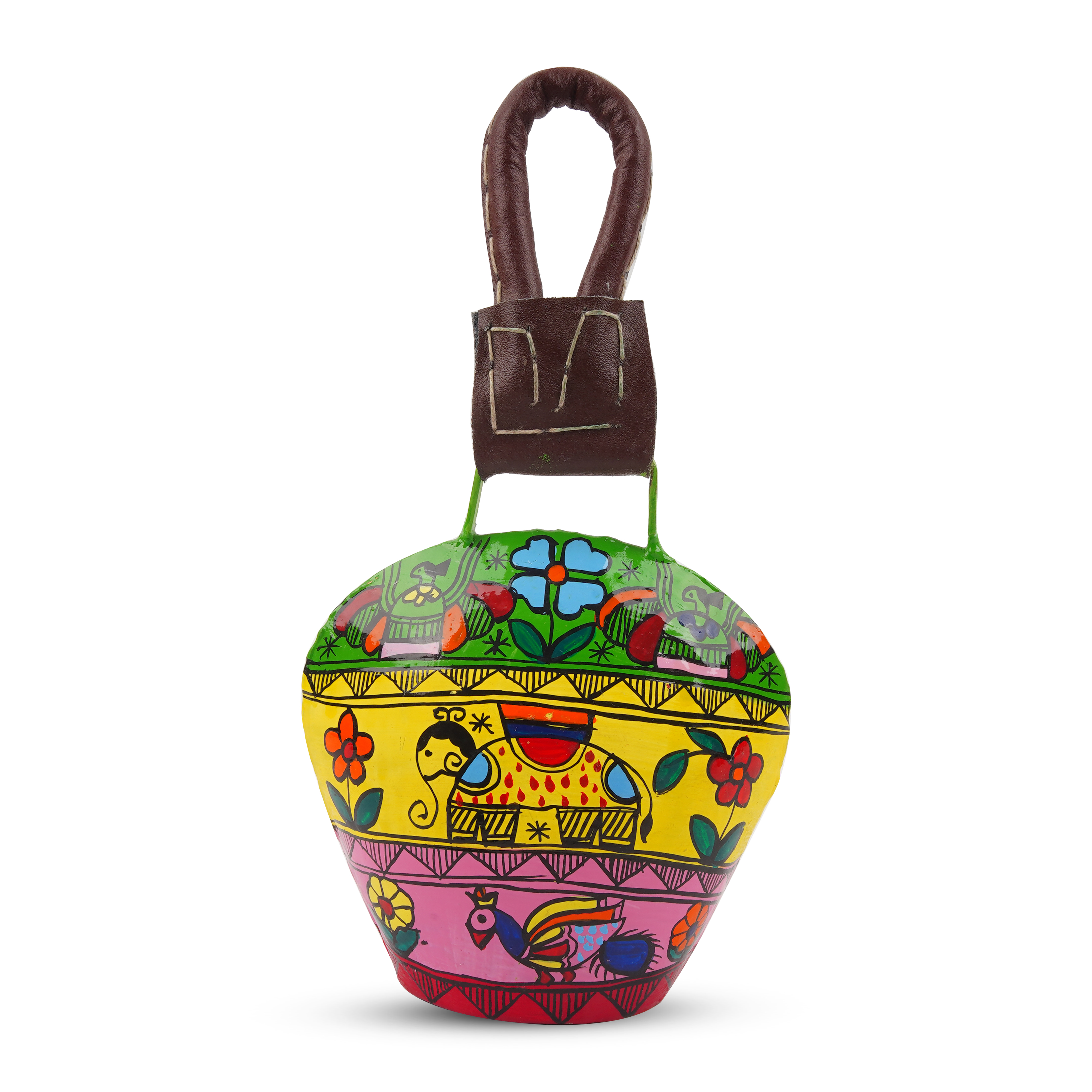 Hand Painted Swiss Cow Bells Set of 4: Celebration
