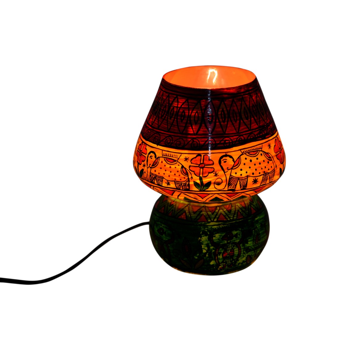 Hand Painted Lamp : Celebration