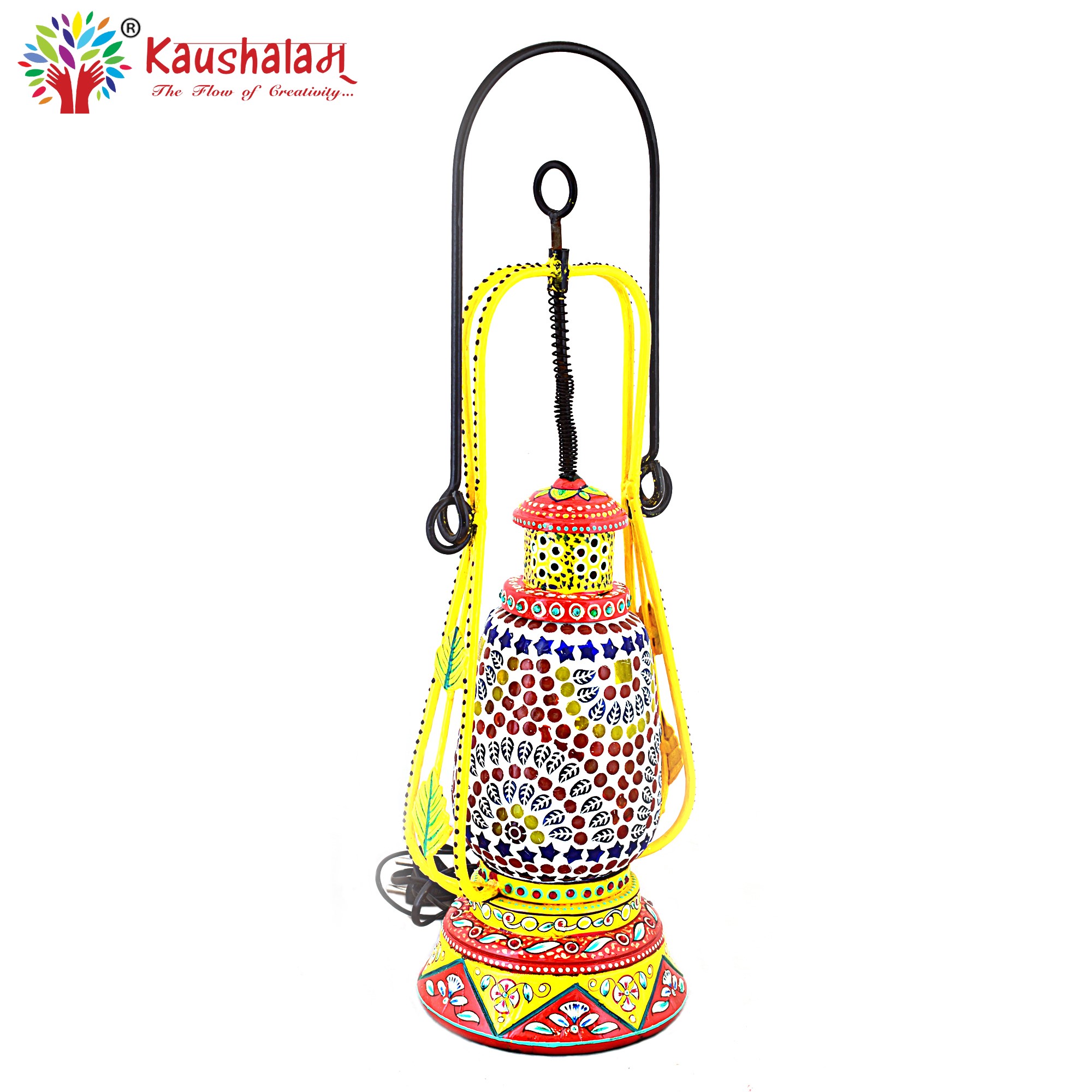 Mosaic Hand Painted Bulb Lantern